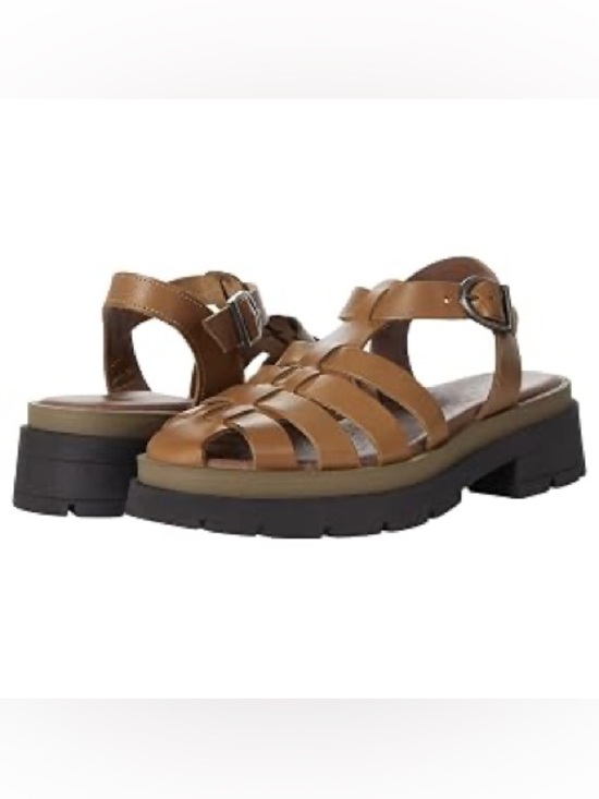 Free People Shoes - Free People Tan Woven Leather Fisherman Sandals